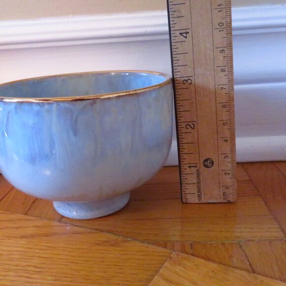 2 beautiful cup made in Portugal,ceramic dripping glaze, pink,blue trinket cont - Picture 7 of 8